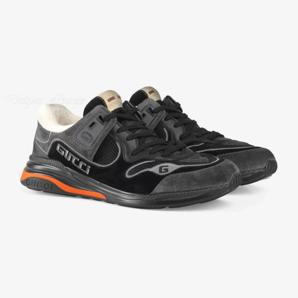 NEW GUCCI Ultrapace Low Top Suede Leather Sneakers G 9 / US 9.5 Men's $950